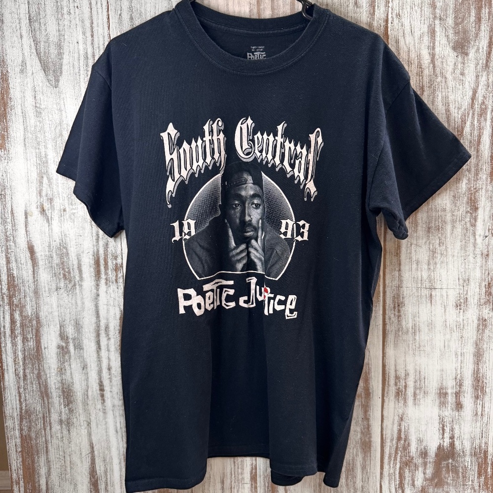 Poetic Justice South Central 1993 Black T Shirt Large